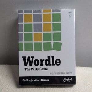 Hasbro Wordle The Party Game - White with Green & Yellow Tiles